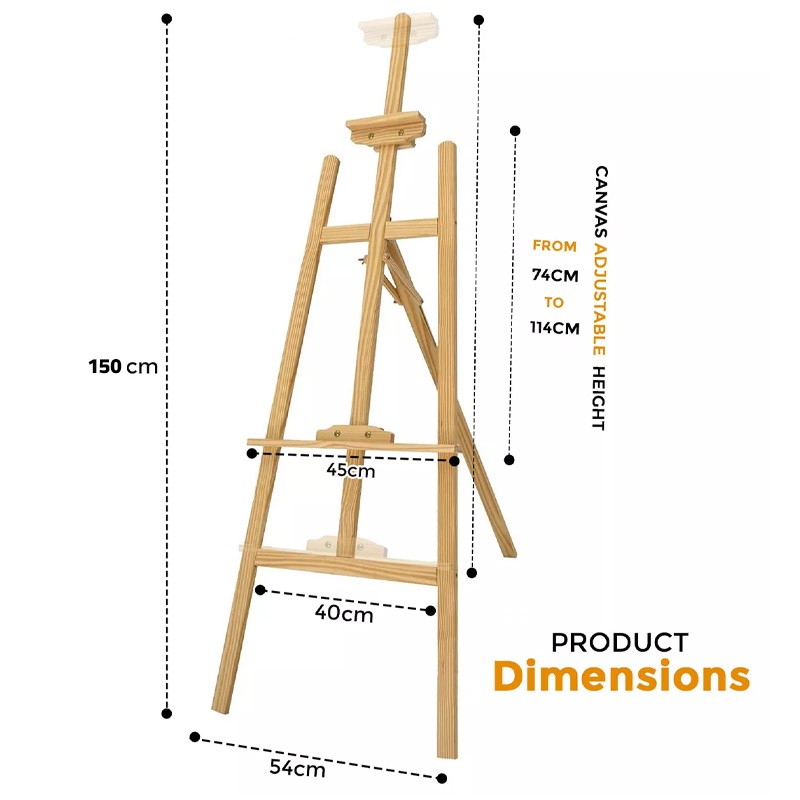 Artist Wooden Easel 3 Legs 150 cm (JX-150)