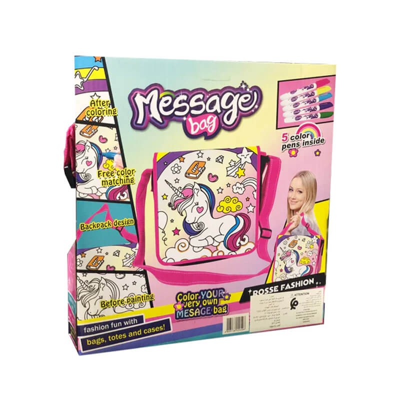 Message  Bag -Unicorn Coloring Bag (JX20421)
