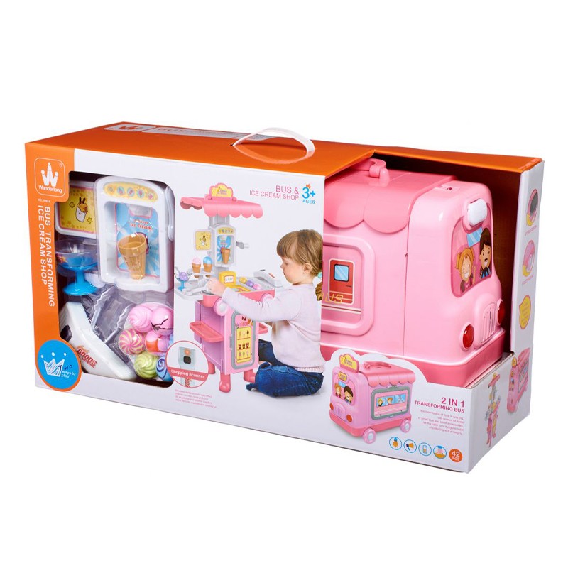 2 In 1 Transforming Bus & Ice Cream Shop (W824)