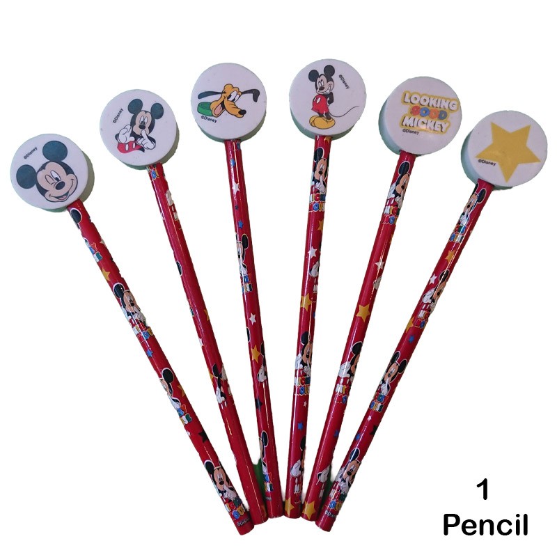 Original Mickey Mouse Pencil With Eraser (1 Pencil)