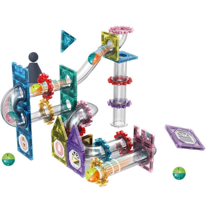 Magnetic Pipe Building Blocks 56 pieces
