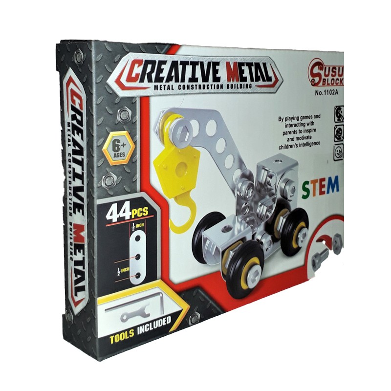 Susu Block Creative Metal Construction MEKANO Crane 44 Pcs (1102A)