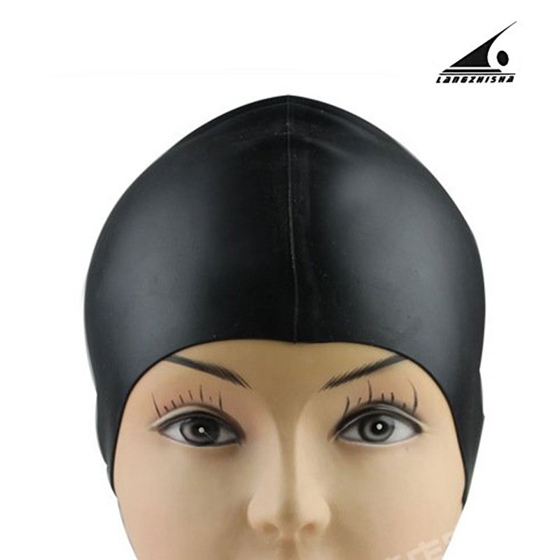 Langzhisha Unisex Silicone Swim Hair Protection Cap (Assorted Colors)
