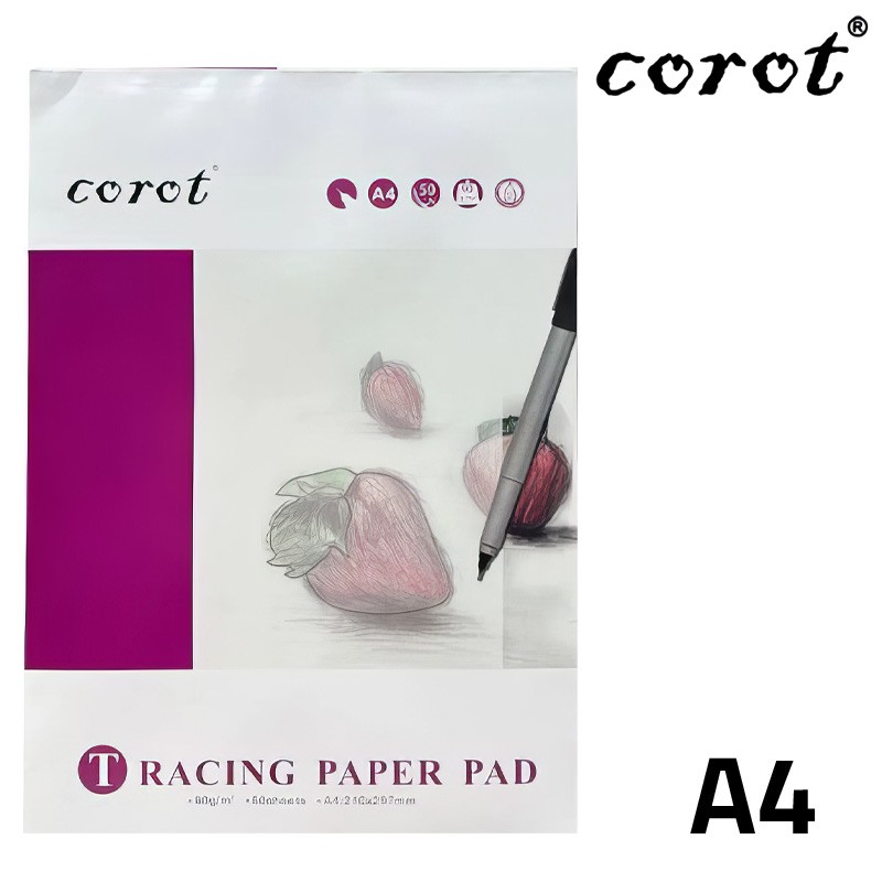 Corot Tracing Paper Pad A4 50 Sheets 90 gsm (KLLMB0002)