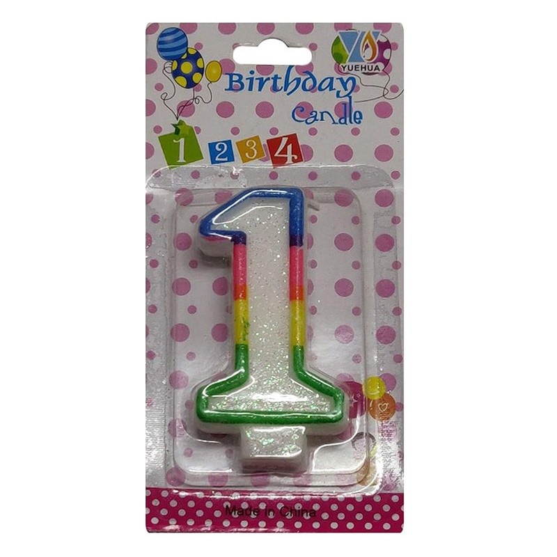 Birthday Candle  Number 1 For Cake Topper